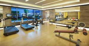 The fitness centre and/or fitness facilities at DAMAC Maison Cour Jardin