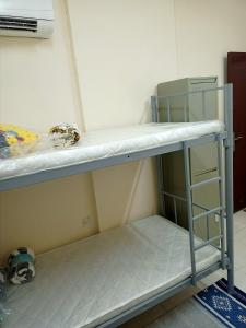 um beliche vazio num quarto em SmSma BedSpace Hostel em Ajman