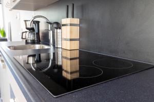 Kuchyň nebo kuchyňský kout v ubytování New modern Loft apartment View walk city centre 20D