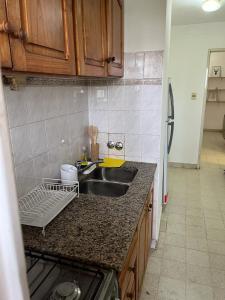 內烏肯的住宿－Departamento céntrico avenida，厨房配有水槽和台面