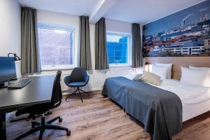 Katil atau katil-katil dalam bilik di KOMPAS Hotel Aalborg
