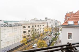 Nespecifikovaný výhled na destinaci Vídeň nebo výhled na město při pohledu z apartmánu