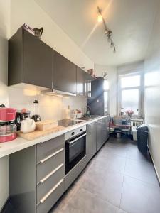 Кухня или мини-кухня в Cosy Apartment Brussels - Champ de Mars
