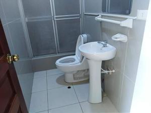 a bathroom with a toilet and a sink at Apartamentos en Huanchaco in Huanchaco