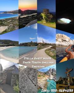 a collage of photos of the sights of sriliki guest house and saint at Stella Guest House in Santa Teresa Gallura