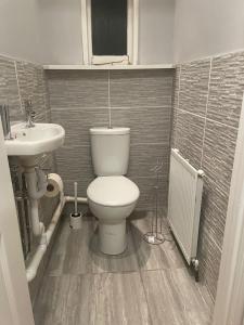 La salle de bains est pourvue de toilettes et d'un lavabo. dans l'établissement The Oxford Avenue, à Southampton