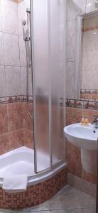 Koupelna v ubytování Hotel Pasymowski