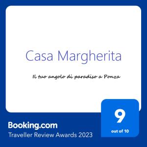 ポンツァにあるCasa Margheritaの携帯電話のスクリーンショット(カサ・マルゲリータのウェブサイト付)