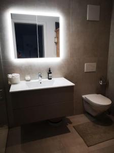 Koupelna v ubytování Appartement centre Estavayer