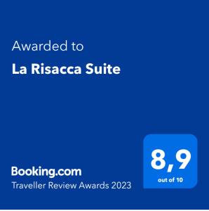 Captura de pantalla de la suite La Riscaza con pantalla azul en La Risacca Suite, en Patti