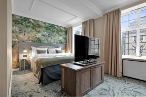 Postel nebo postele na pokoji v ubytování Home Hotel Gabelshus