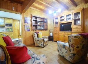 O zonă de relaxare la Casa en playa de As Sinas