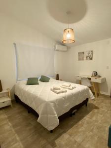 a bedroom with a large white bed in a room at Blanc Hotel Boutique in Salta