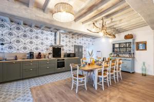 Dapur atau dapur kecil di Gîte La Petite Ferme
