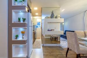 Dapur atau dapur kecil di Rosa Edifício Villa Rossa +23 gambar