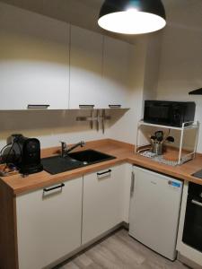 Küche/Küchenzeile in der Unterkunft Orion - SILS Coquet studio proche des commodités et transports