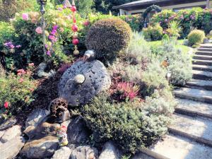 A garden outside Ferienwohnung Schellander Privatstrand