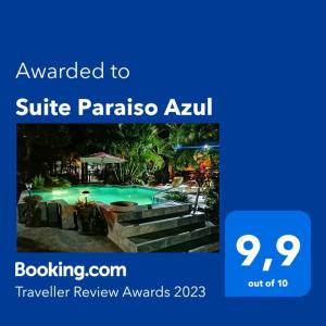 un signo que lee concedido a los premios de revisión del viajero suite paraisosa aku en Suite Paraiso Azul en Tamarindo