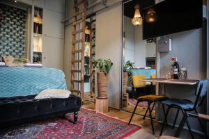 Posezení v ubytování B&B de Hartewens