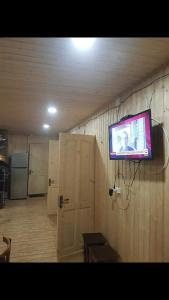 TV en la pared de una habitación en Bakhmaro en Chʼokhatauri