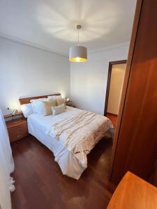 奧倫塞的住宿－Piso Confort y Detalles Ourense，一间卧室,卧室内配有一张大床