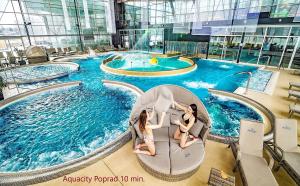 Bazén v ubytovaní TATRYSTAY Cactus Luxury Villa High Tatras private Wellness alebo v jeho blízkosti