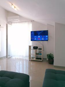 TV a/nebo společenská místnost v ubytování GOLDEN VIEW - moderan apartman