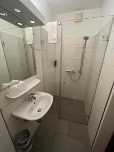 Koupelna v ubytování M&M Hotel - Seevetal
