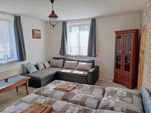 Postel nebo postele na pokoji v ubytování Chalupa Pod Menhiry