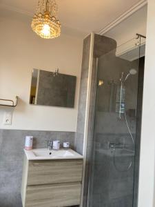 Koupelna v ubytování au 33 chambres d'hôtes