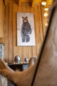 Posedenie v ubytovaní Chalet Luxe spacieux, Piscine chauffée, vue lac et montagnes, proximité immédiate pistes