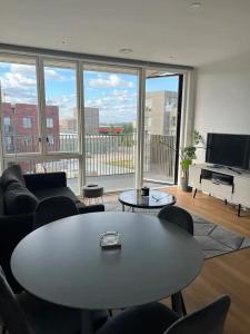 Posezení v ubytování Modern 1 Bedroom apartment in Docklands (Gallions Reach)