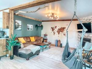 Posezení v ubytování Logement Mandala tout équipé