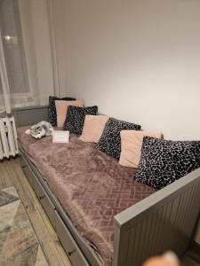 Łóżko lub łóżka w pokoju w obiekcie Apartament Górska Panorama