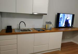 Kuchyňa alebo kuchynka v ubytovaní Hugo Star Apartments