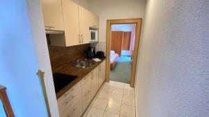A kitchen or kitchenette at Pension Alpin