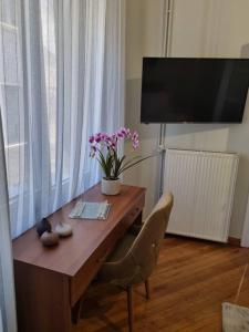 TV a/nebo společenská místnost v ubytování Plaka Sofi Suite