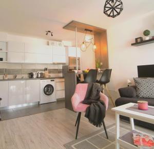 Kuchyňa alebo kuchynka v ubytovaní Tisza River Apartman