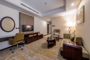 Posezení v ubytování Al Ertiqaa Hotel