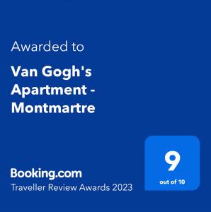 Certifikát, hodnocení, plakát nebo jiný dokument vystavený v ubytování Bohemian Apartment in Montmartre - Paris