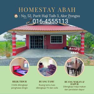ein Flyer für eine Homeayahu-Veranstaltung mit einem Pavillon in der Unterkunft HomeStay Abah Alor Pongsu 