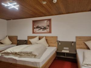 a bedroom with two beds in a room at Haus Wildbach in Kappl