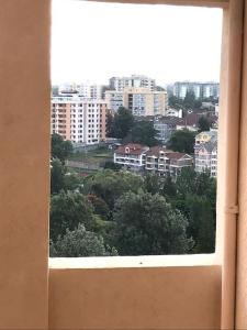 a view of a city from a window at Lux Suites Dennis Pritt studio Apartments Kilimani in Nairobi