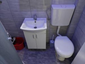 Koupelna v ubytování Apartman Aleksić u centru grada