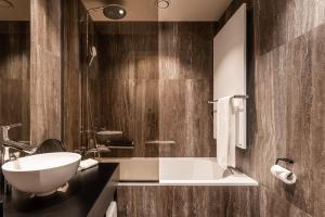 Koupelna v ubytování Hotel Britannia