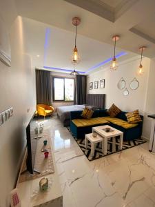 Postel nebo postele na pokoji v ubytování Luxueux Appartement DOWNTOWN RABAT