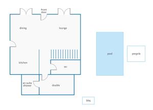 The floor plan of Villa St Nicholas by Villa Plus