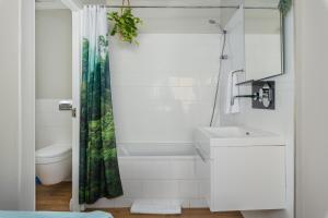 bagno con lavandino e doccia di Buitenhof 301 a Città del Capo