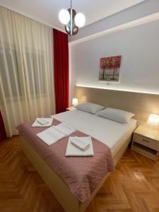 Postel nebo postele na pokoji v ubytování Apartmani Dragica