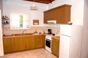 Virtuve vai virtuves zona naktsmītnē Large apartment Tonia with sea view - Pelekas Beach, Corfu